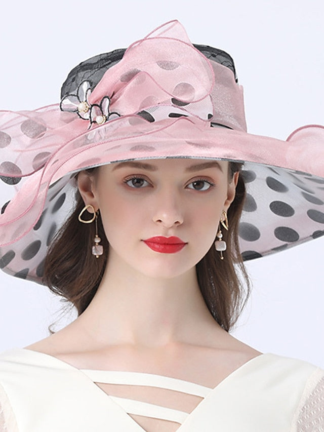 Women's Hat Bucket Hat Sun Hat Green Black Purple Party Outdoor Dailywear Floral Floral Polka Dot Portable Windproof Comfort - LuckyFash™