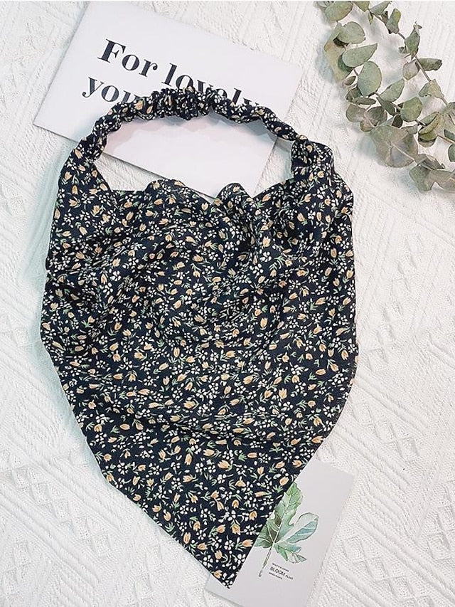 Headbands Headband For Street Daily Holiday Floral Fabric Green Black Yellow - LuckyFash™