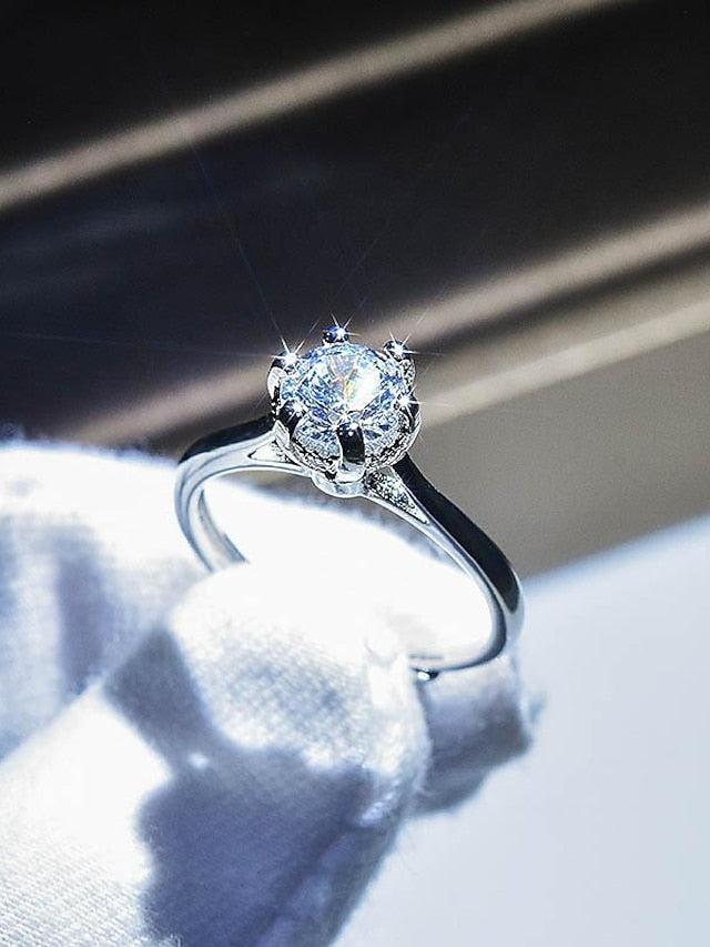 Wedding Ring For Women's Anniversary Party Evening Gift Imitation Diamond Alloy Classic - LuckyFash™