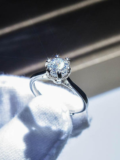 Wedding Ring For Women's Anniversary Party Evening Gift Imitation Diamond Alloy Classic - LuckyFash™