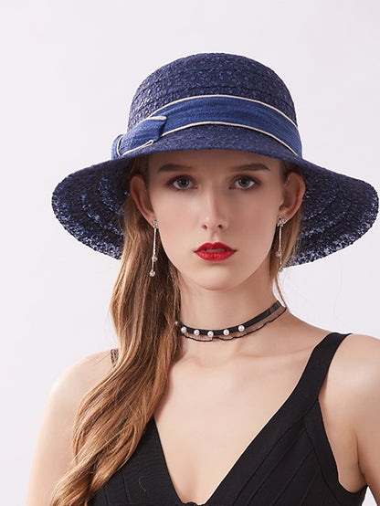 Women's Party Hat Party Street Holiday Bow Solid Color Beige Gray Hat Fall Winter Spring Summer Beach - LuckyFash™