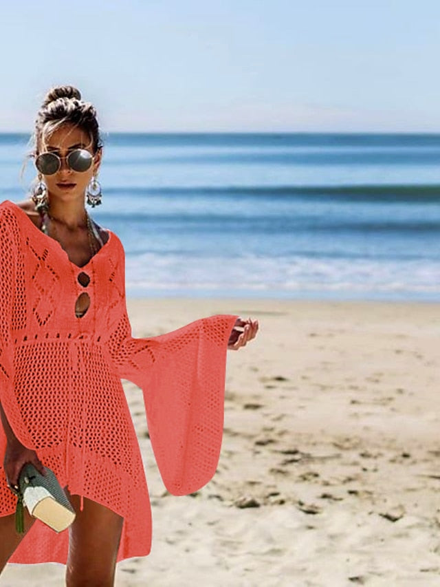 Womenâ€˜s Green Black Blue Long Sleeve Pure Color Lace up Winter Fall Autumn Crew Neck Hot Winter Dress Fall Dress Loose Fit One-Size - LuckyFash™