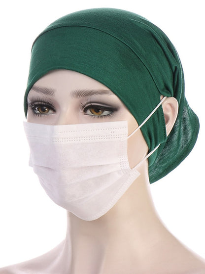 Soft Hood With Pierced Ears Inner Hijab Caps Muslim Stretch Turban Cap Islamic Underscarf Bonnet Hat Female Turbante - LuckyFash™
