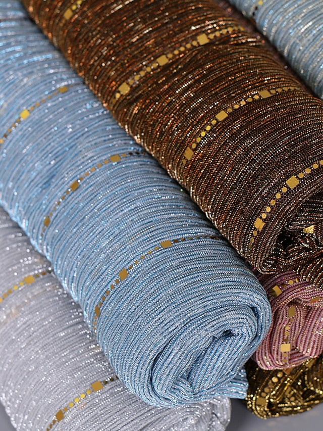 Plain Color Slide silk crumpled silver silk Hijab Headband Female Islamic Head Cover Wrap for Women Muslim Hijabs Hair Scarves - LuckyFash™