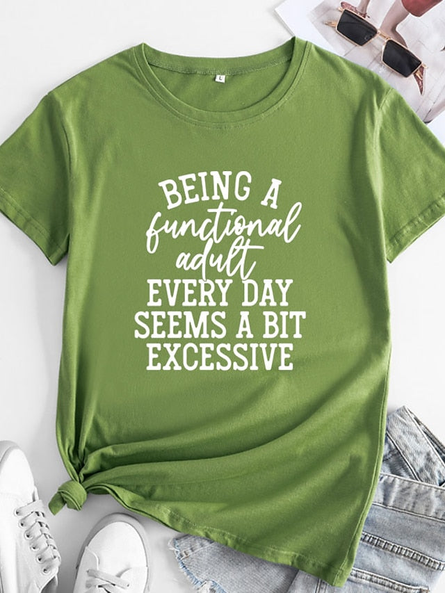 Being a Functional Adult Every Day Seems a Bit Excessive Women's V-neck T-shirt - LuckyFash™