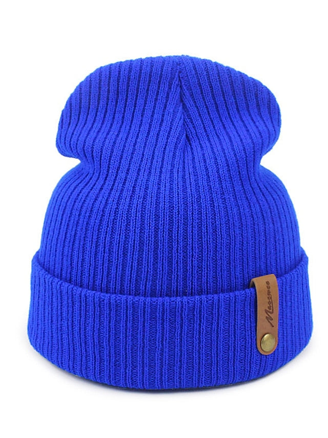 Women's Hat Beanie / Slouchy Winter Hats Green Black Blue Outdoor Street Dailywear Knit Letter Windproof Comfort Warm - LuckyFash™