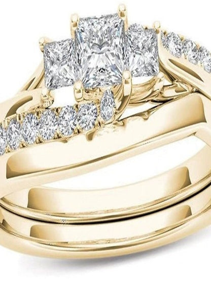 1PC Ring For Women's AAA Cubic Zirconia Party Evening Street Gift Alloy - LuckyFash™