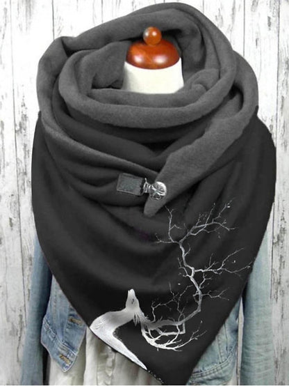 Women's Shawls & Wraps Christmas Street Dailywear Black White Pink Scarf Santa Claus Elk - LuckyFash™