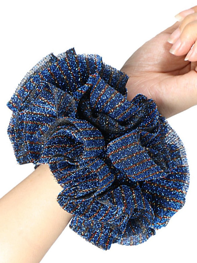 Oversize Scrunchies Giant Large Intestine Big Hair Ties Elastic Rubber Bands Glitter Ponytail Holder Hijab Volumizing Scrunchies - LuckyFash™