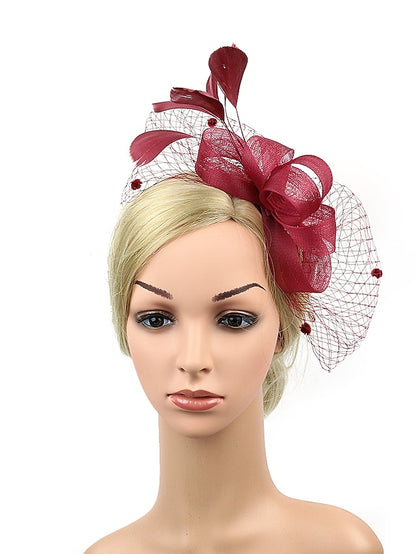 Women's Hair Clip Textured Party Flower Headwear / Wedding / Party Evening / Red / Blue / Green - LuckyFash™