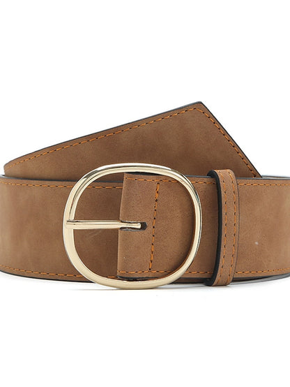 Women's Unisex PU Buckle Belt PU Leather Prong Buckle O-ring Classic Casual Party Work Black White Pink Red - LuckyFash™