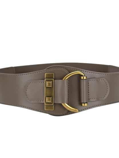 Women's Belt Faux Leather Black Pink Light Brown Khaki Red Wide Belt Outdoor Street Dailywear Holiday Pure Color / Spring / Summer / Fall / Winter - LuckyFash™