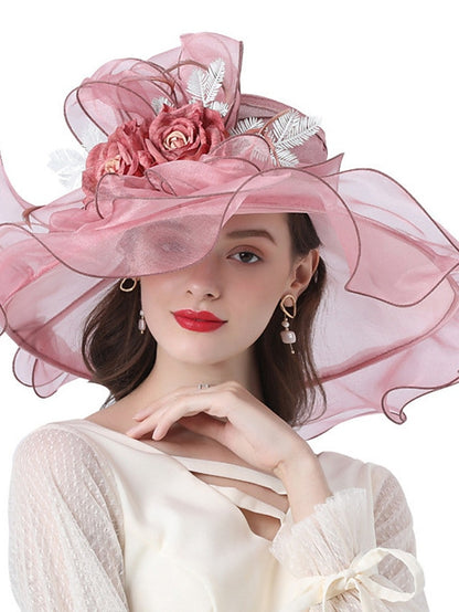 Women's Hat Bucket Hat Sun Hat Green Blue Gold Party Outdoor Dailywear Floral Floral Portable Windproof Comfort - LuckyFash™