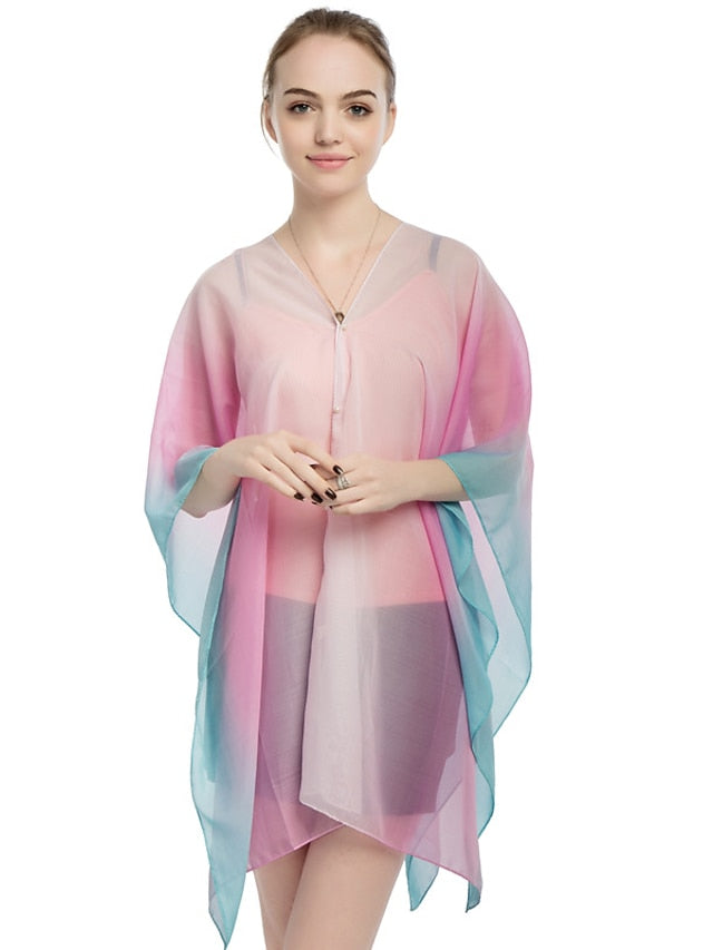 Women's Scarves Shawl Party Holiday Chiffon Vacation Casual Bohemia Sunscreen Outdoor 1 PC - LuckyFash™