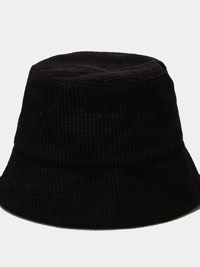 Fall Winter Classic Corduroy Bucket Hat Outdoor Panama Harajuku Style Fishing Bucket Hats For Female Male Unisex  Casual Solid Cap - LuckyFash™