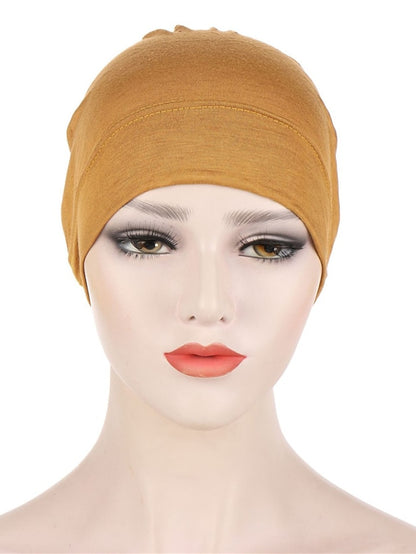 Fashion Multi Color Muslim Underscarf Women Soft Hijab Solid Scarf Turbans Head For Women Caps Islamic Hat - LuckyFash™