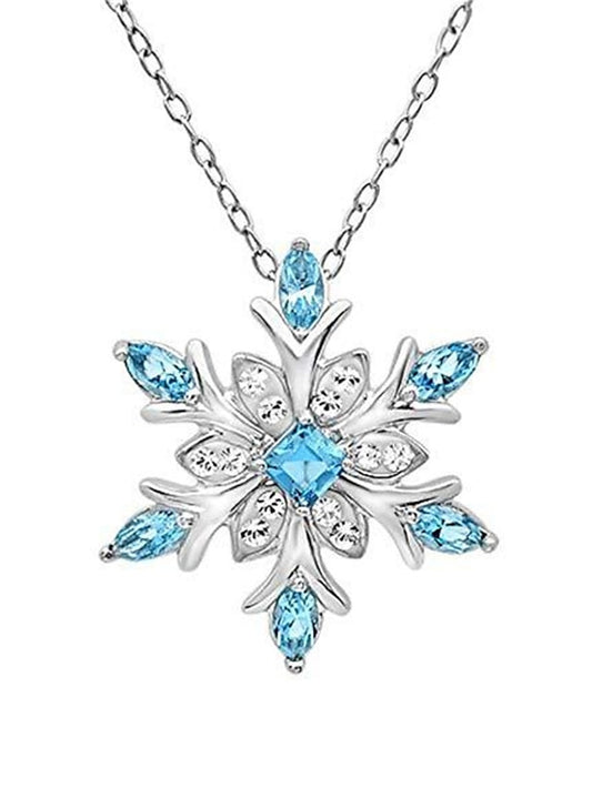 Women's necklace Chic & Modern Party Snowflake Necklaces / Wedding / White / Blue / Fall / Winter - LuckyFash™