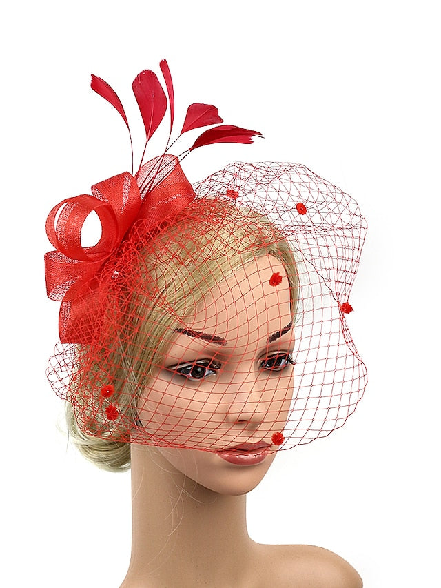 Women's Hair Clip Textured Party Flower Headwear / Wedding / Party Evening / Red / Blue / Green - LuckyFash™