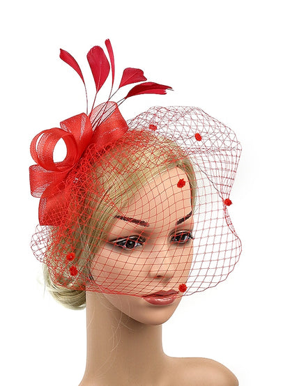 Women's Hair Clip Textured Party Flower Headwear / Wedding / Party Evening / Red / Blue / Green - LuckyFash™